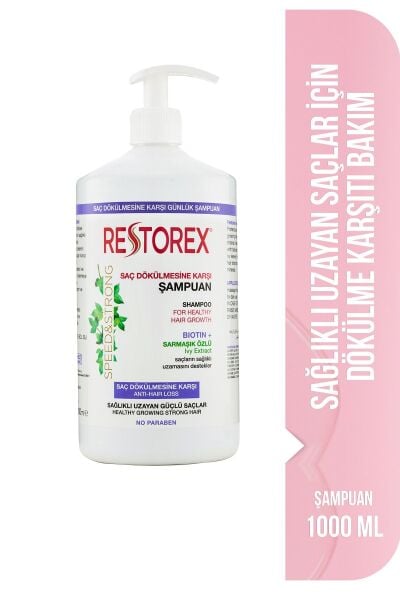 Restorex Saç Dökülmesine Karşı Ekstra Direnç Şampuanı 1000 ml