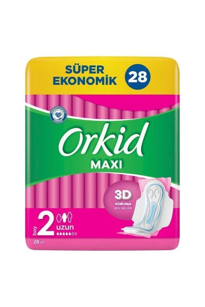 Orkid Ped Maxi Dörtlü Uzun 28'li