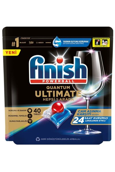 Finish Quantum Ultimate Bulaşık Makinesi 40 Tablet