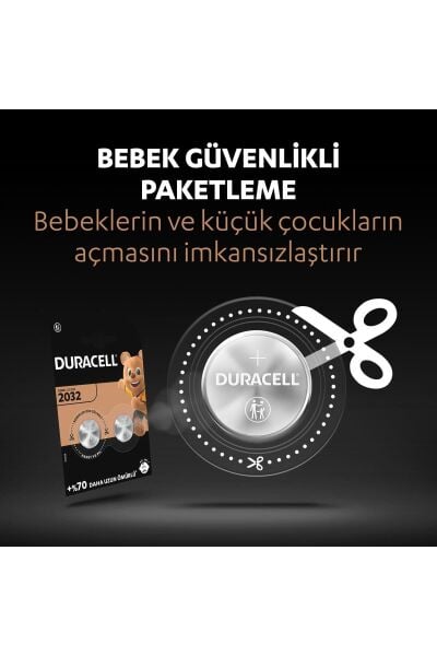 Duracell Düğme Pil 2032 3 Volt 5 Li