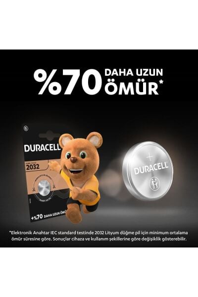 Duracell Düğme Pil 2032 3 Volt 5 Li