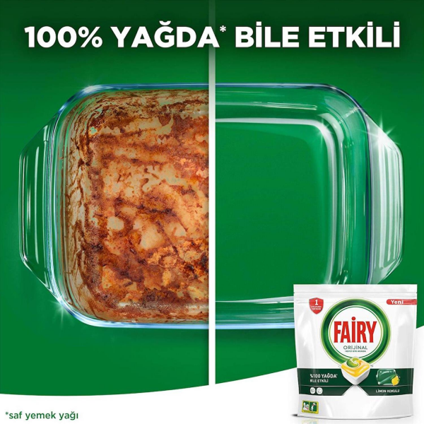 Fairy Hepsi Bir Arada 60 Yıkama Bulaşık Makinesi Deterjanı Kapsülü Limon Kokulu
