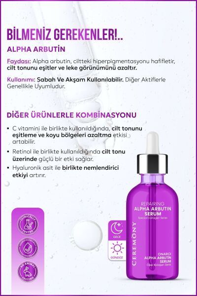 Ceremony Alpha Arbutin Onarıcı Cilt Bakım Serumu 30 ml