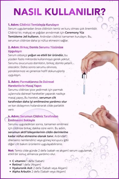 Ceremony Alpha Arbutin Onarıcı Cilt Bakım Serumu 30 ml