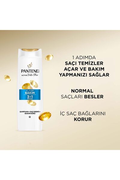 Pantene Temel Bakım 3'ü1 Arada Şampuan 400 ml