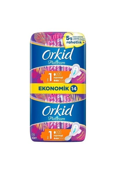 Orkid Hijyenik Ped Ultra Platinum Eko Normal 14'lü