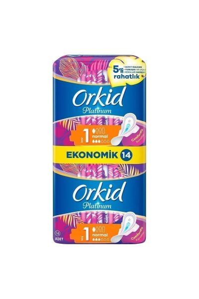 Orkid Hijyenik Ped Ultra Platinum Eko Normal 14'lü