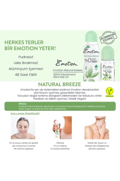 Emotion Women Roll-On 50 Ml Natural Breeze