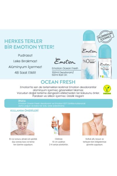 Emotion Women Roll-On 50 Ml Ocean Fresh