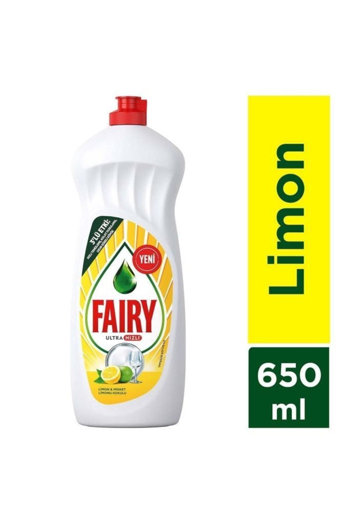 Fairy 650 ml Sıvı Deterjan Limon Kokulu