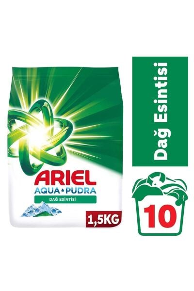 Ariel Dağ Esintisi 1,5 kg Aquapudra Toz Çamaşır Deterjanı