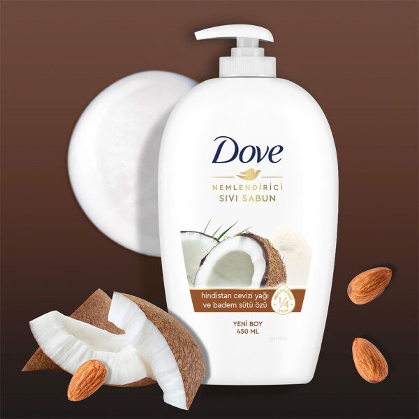 Dove Sıvı Sabun Hindistan Cevizi Yağı Ve Badem Sütü Özü 450 ml