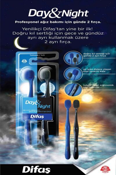 Difaş Day And Night 1+1 Diş Fırçası