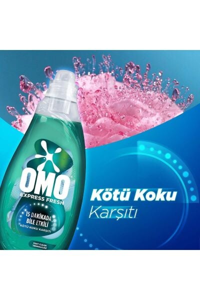 Omo Express Fresh Beyaz & Renkliler 1480 ml