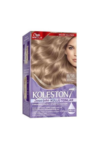 Wella Koleston Kit Saç Boyası 8/18 Açık İnci Küllü Kumral