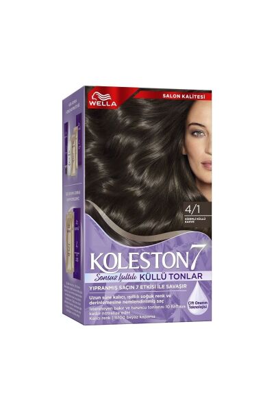 Wella Koleston Kit Saç Boyası 4/1 Gizemli Küllü Kumral