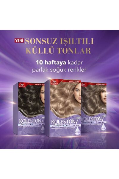 Wella Koleston Kit Saç Boyası 4/1 Gizemli Küllü Kumral