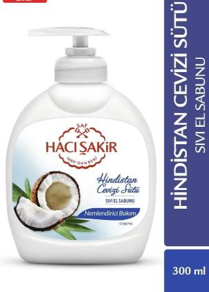 Hacı Şakir Sıvı Sabun 300 Ml Hindistan Cevizi