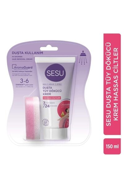 Sesu Tüy Dökücü Krem Hassas Ciltler 150Ml