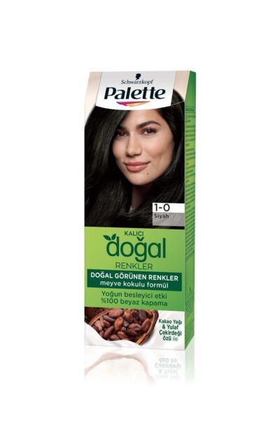 Palette Kalıcı Doğal Renkler Saç Boyası 1-0 Siyah