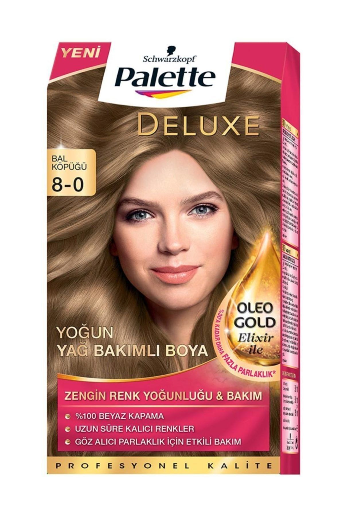 Palette Deluxe Yoğun Renkler Saç Boyası 8-0 Bal Köpüğü