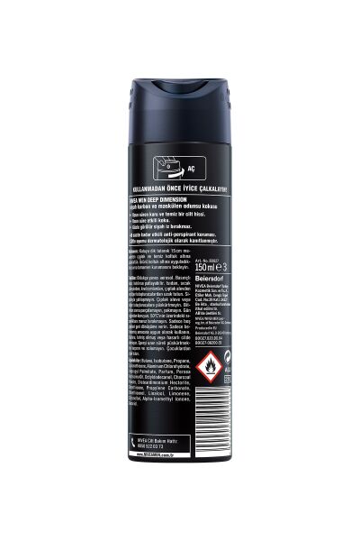 Nivea Men Erkek Sprey Deodorant Deep Dimension 150ml