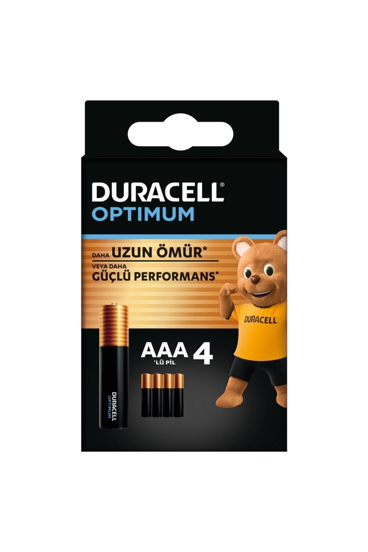 Duracell İnce Pil 4’lü Optium AAA