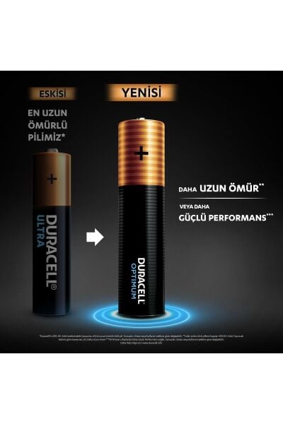 Duracell İnce Pil 4’lü Optium AAA