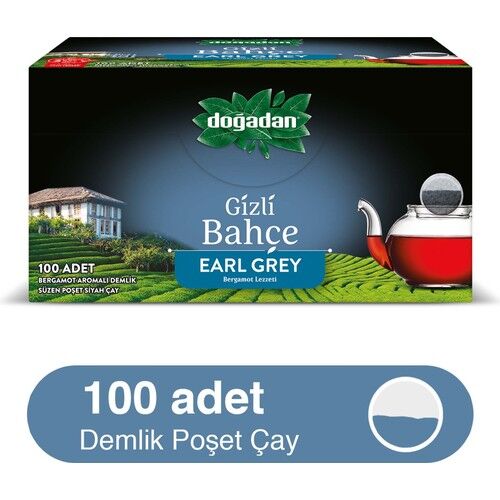 Doğadan 100 Adet Demlik Poşet Siyah Çay Earl Grey