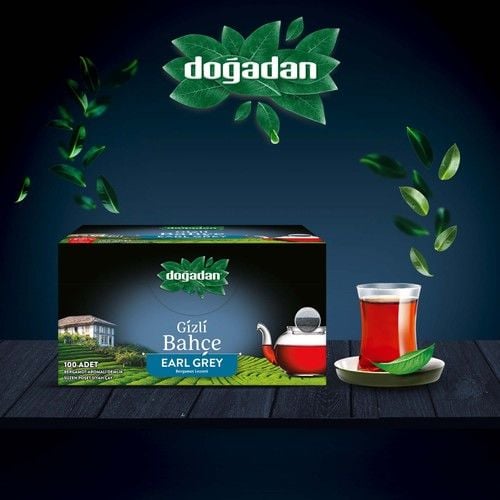 Doğadan 100 Adet Demlik Poşet Siyah Çay Earl Grey