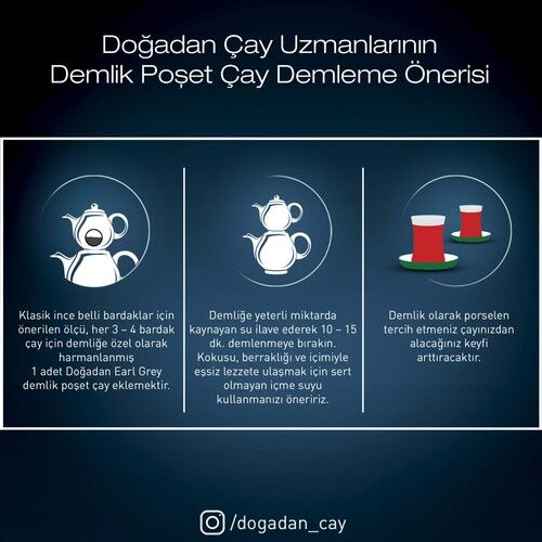Doğadan 100 Adet Demlik Poşet Siyah Çay Earl Grey
