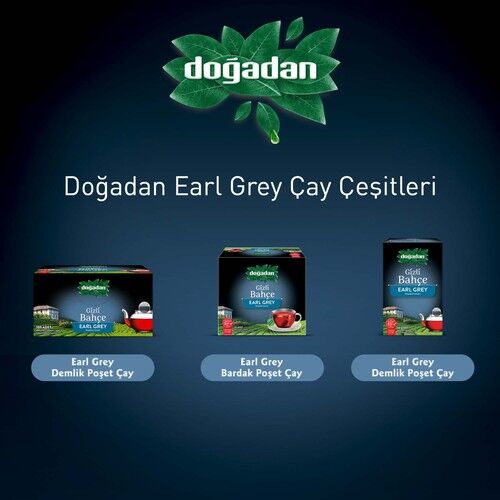 Doğadan 100 Adet Demlik Poşet Siyah Çay Earl Grey
