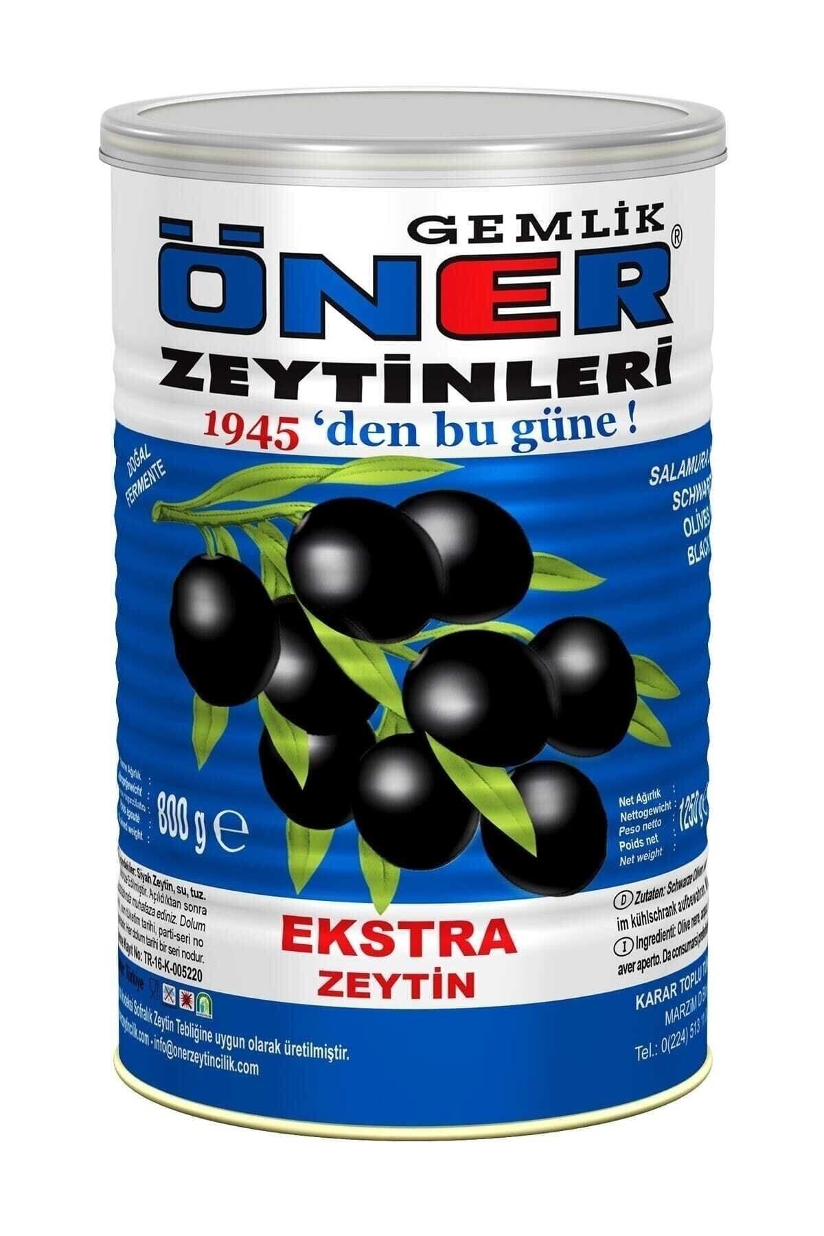 Öner Siyah Zeytin 800 gr Extra