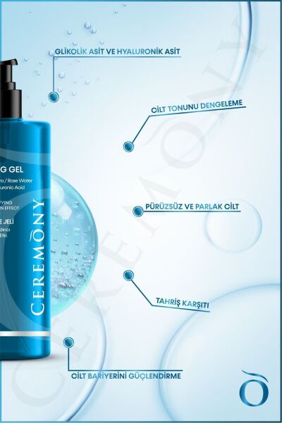 Ceremony 400 ml Temizleme Jeli Nemlendirici Arındırıcı Cilt Tonu Eşitleyici Hyalüronik