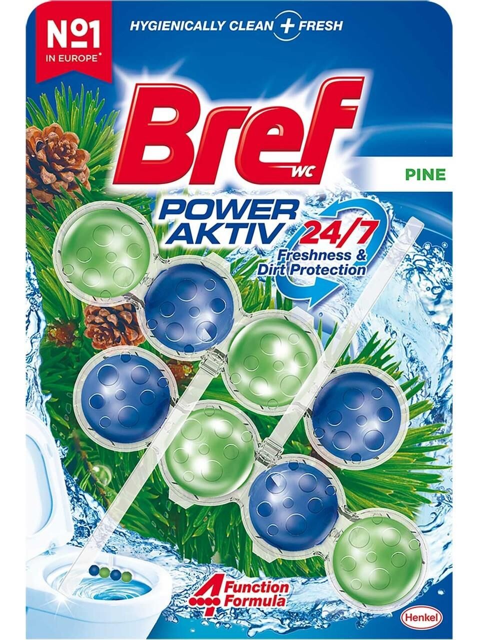 Bref Power Aktiv Katı Klozet Blok Çam Kokulu 2'li Paket