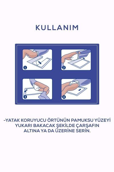 Moly 60x90 cm 30'lu Yatak Koruyucu Örtü
