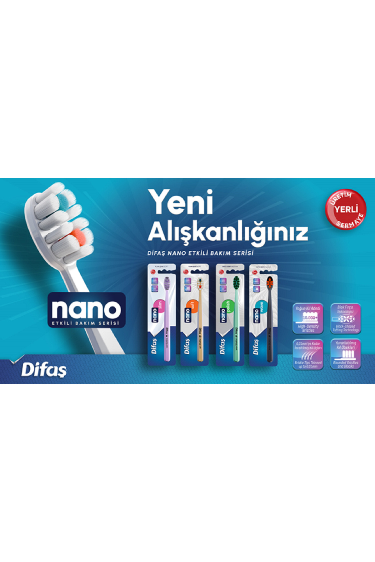 Nano Polish Orta Sert (Medium) Diş Fırçası