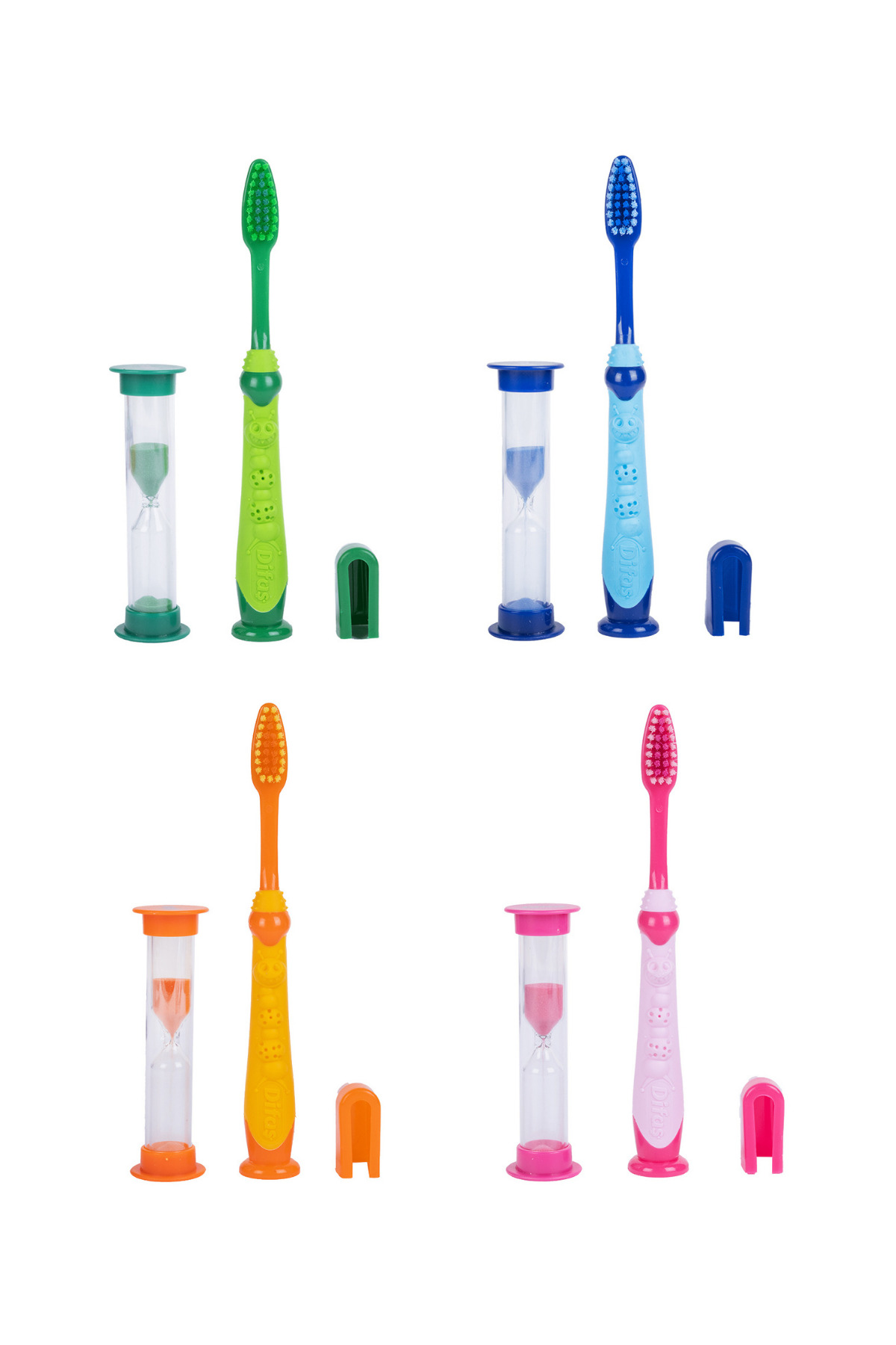 Friendly Çocuk Diş Fırçası Yumuşak + Kum Saati Yeşil Renk