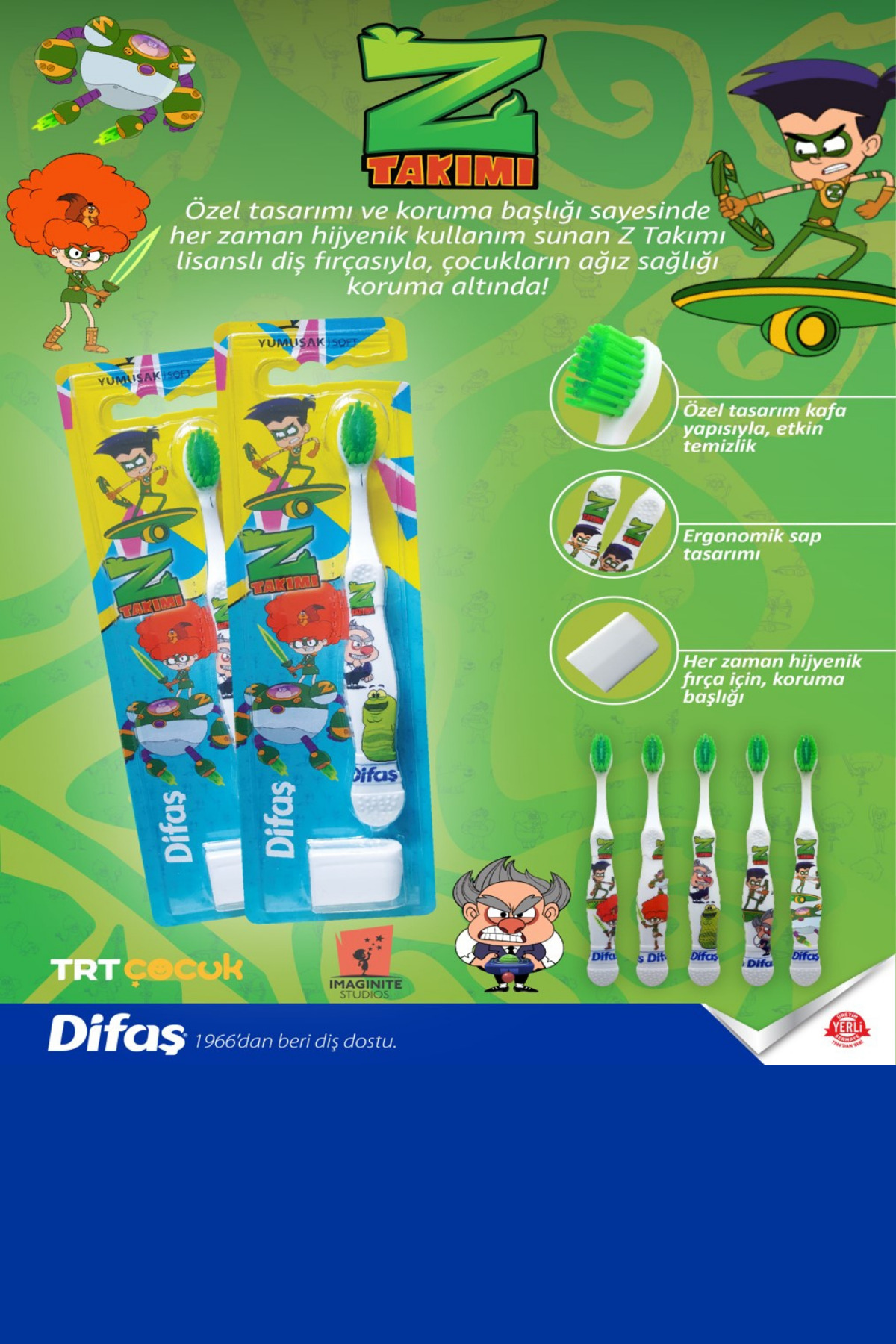 Z Takımı Çocuk Diş Fırçası Yumuşak