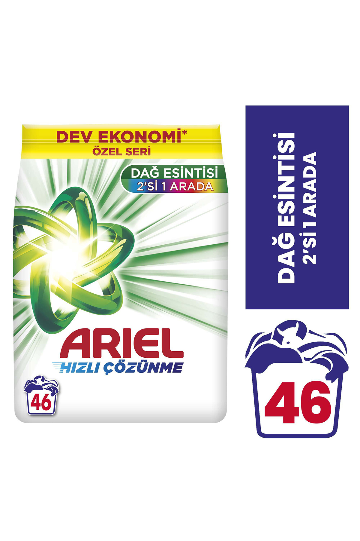 HIZLI ÇÖZÜNME DAĞ ESiNTISI BEYAZVE RENKLİLER İÇİN 7 KG 46 YIKAMA