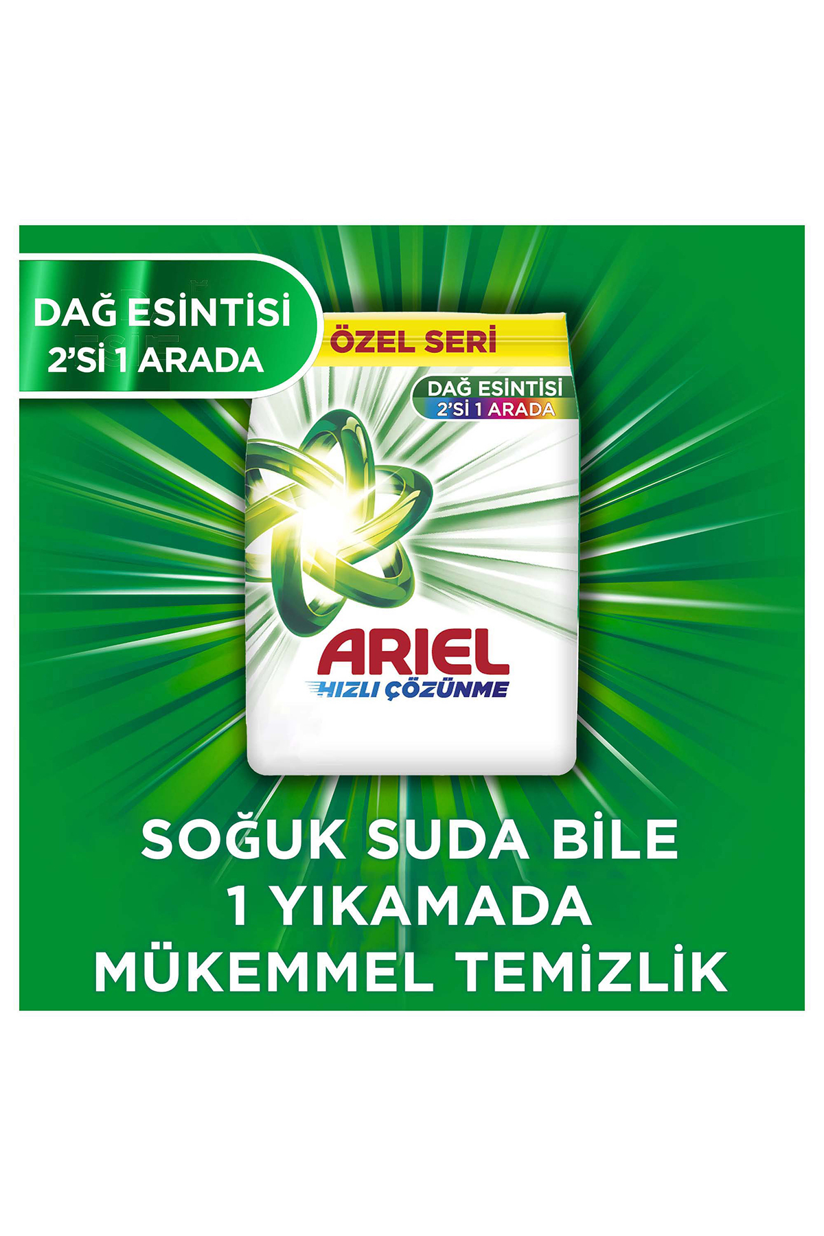 HIZLI ÇÖZÜNME DAĞ ESiNTISI BEYAZVE RENKLİLER İÇİN 7 KG 46 YIKAMA