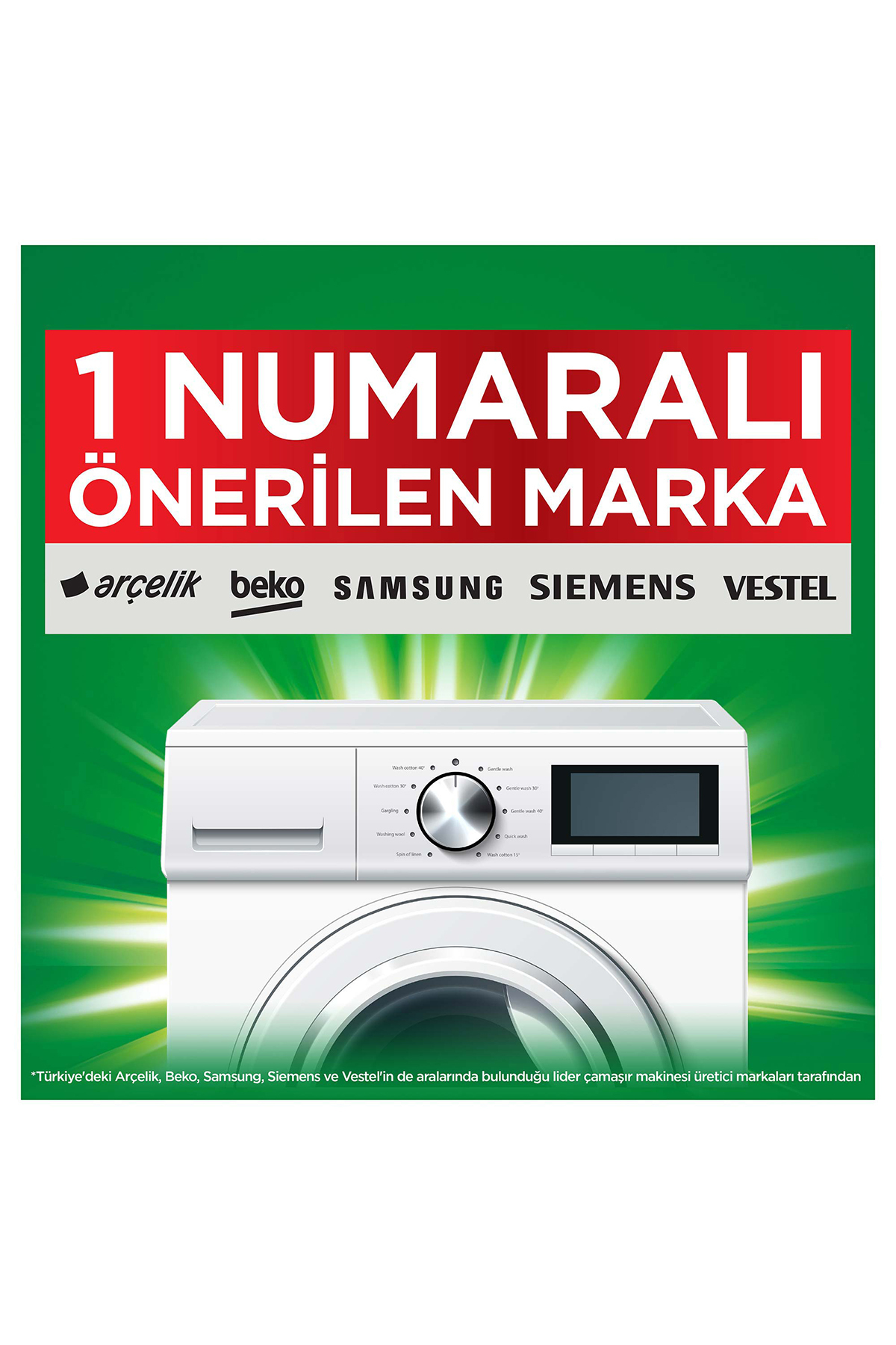 HIZLI ÇÖZÜNME DAĞ ESiNTISI BEYAZVE RENKLİLER İÇİN 7 KG 46 YIKAMA