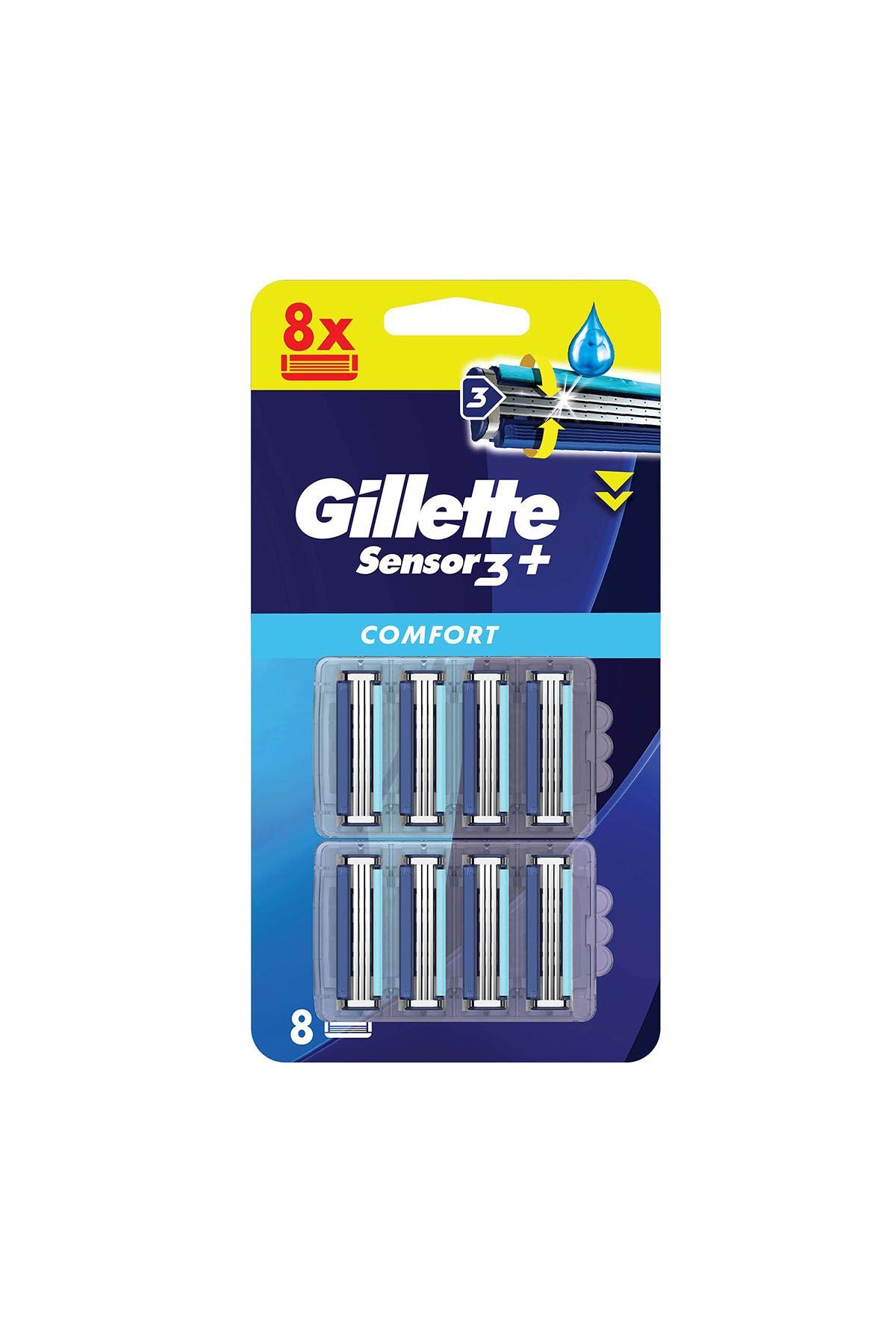 Sensor3+ Comfort 8'li Yedek Bıçak Başlığı