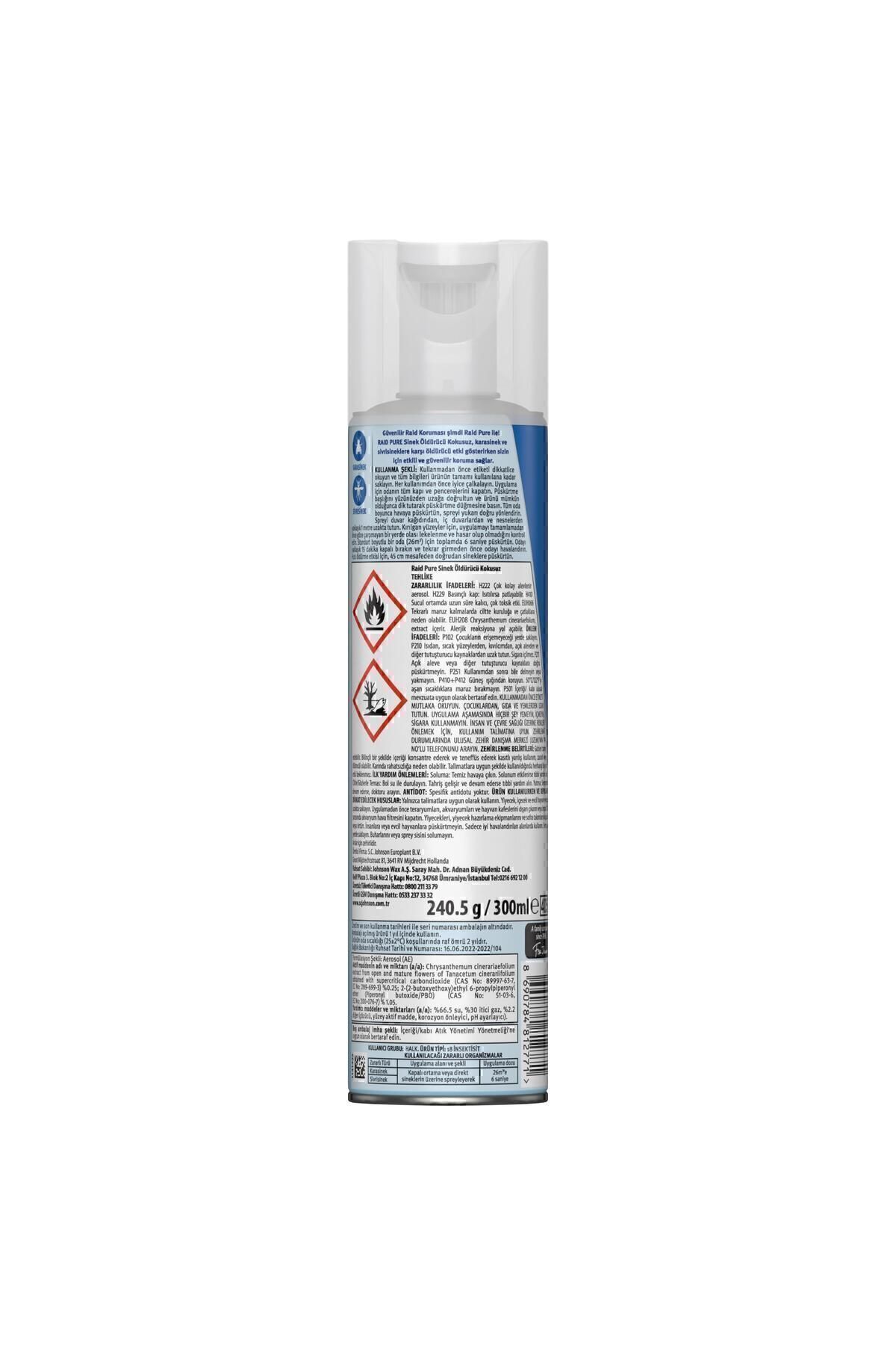 Pure Sineklere Karşı Etkili Sprey 300 ml