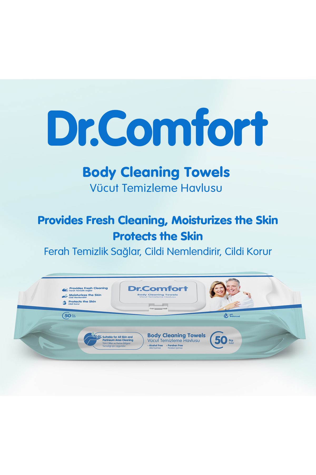 Vücut Temizleme Havlusu 50'li 1 Paket 50 Havlu