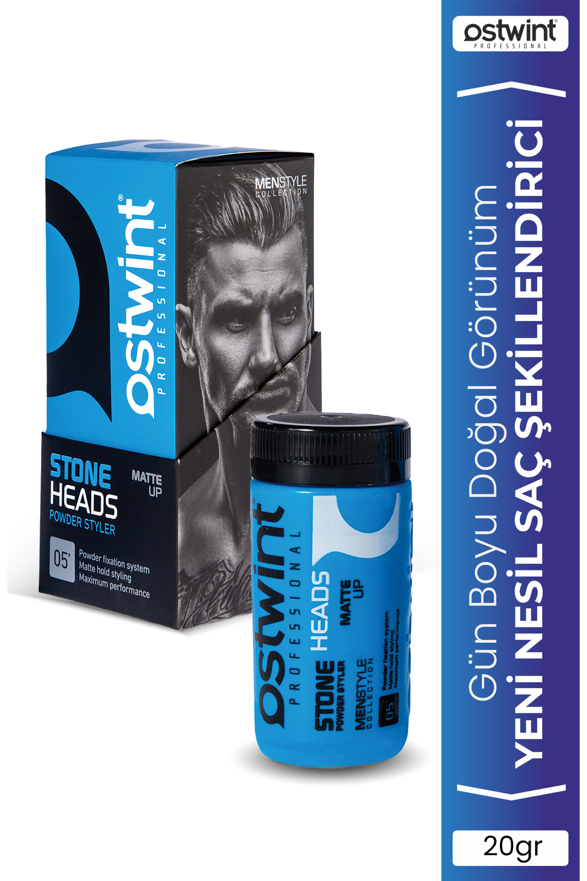 Mavi  Stone Matte Saç Şekillendirici Toz Wax 20 ml