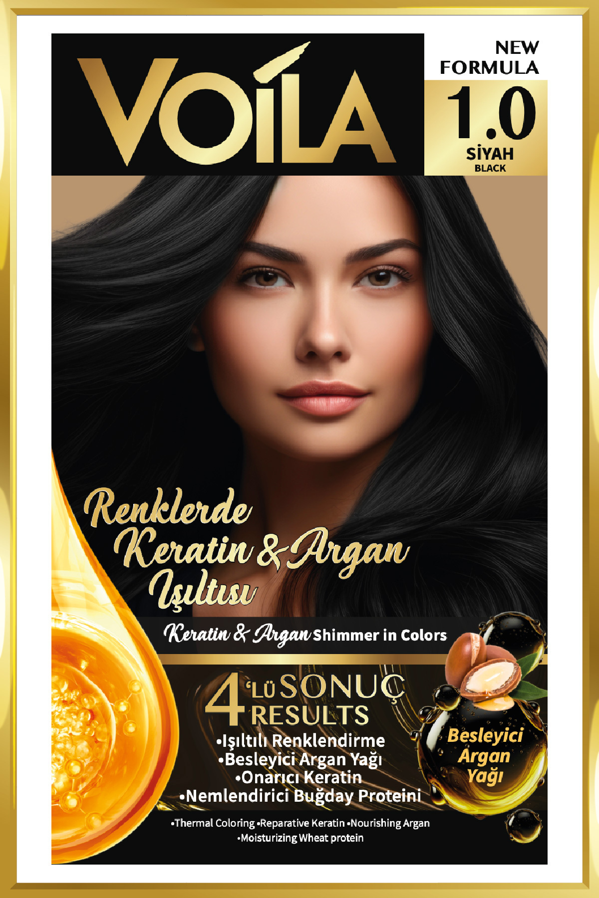 Kadın Besleyici Keratin Kalıcı Siyah 1.0 Saç Boyası