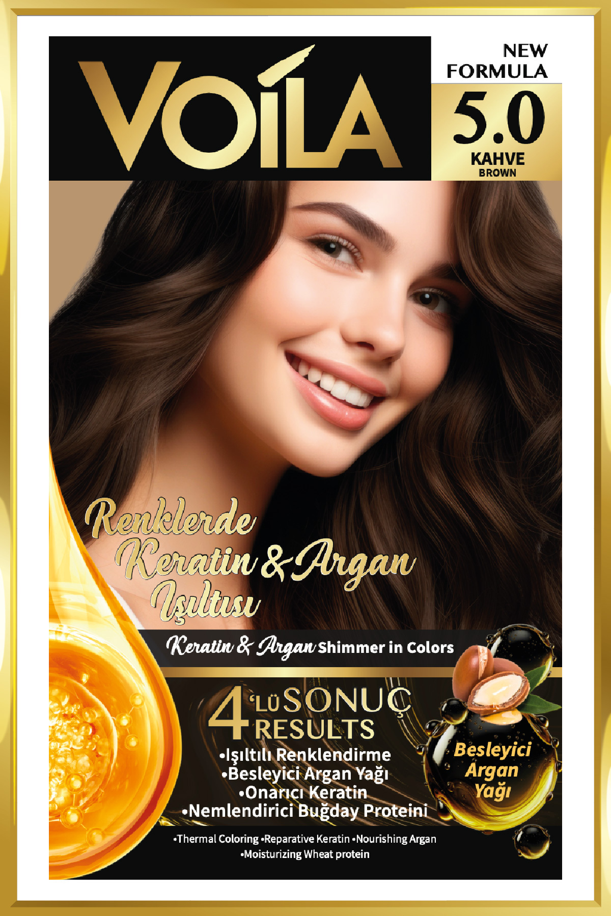 Kadın Besleyici Keratin Kalıcı Kahve 5.0 Saç Boyası