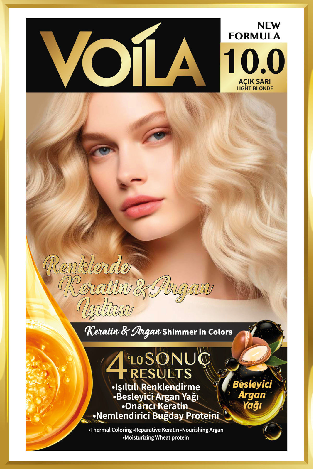 Kadın Besleyici Keratin Kalıcı Açık Sarı 10.0 Saç Boyası