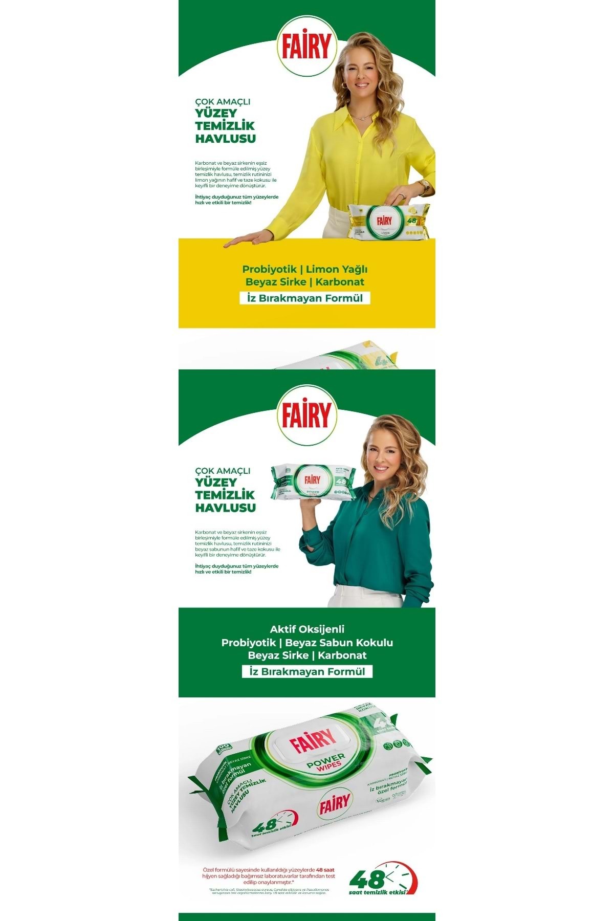 Power Wipes Yüzey Temizleme Mendili 100 Yaprak | Beyaz Sabun | Beyaz Sirke & Karbonat